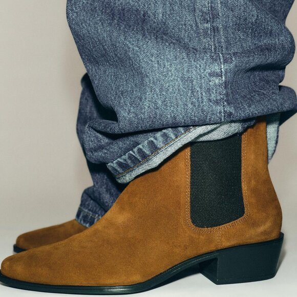 Split Leather Chelsea Ankle Boots - Picture 1 of 6